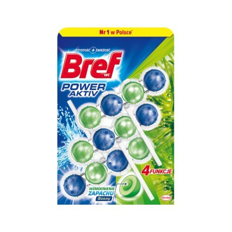 Kostki do WC BREF POWER AKTIV Pine, 3x50 g