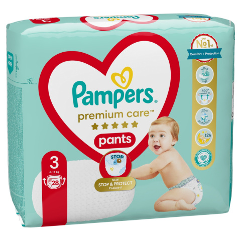 PAMPERS PREMIUM CARE Pants Pieluchomajtki rozmiar 3 28szt 6-11kg