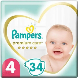 PAMPERS Premium Care Pieluchy Rozmiar 4 34 szt 9-14 kg