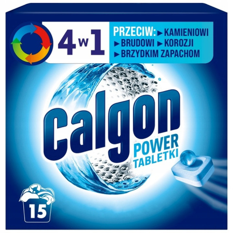 CALGON Tabletki odkamieniacz do pralki 4w1 15szt