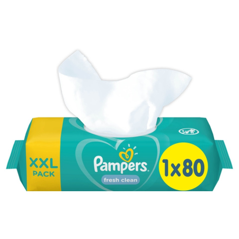 PAMPERS FRESH CLEAN chusteczki nawilżane dla dzieci op. 80 szt