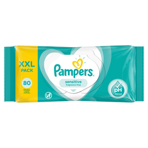 PAMPERS SENSITIVE chusteczki nawilżane dla dzieci op. 80 szt