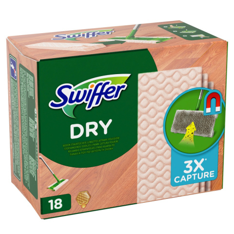 Swiffer Suche ściereczki do podłóg drewnianych z woskiem op. 18 szt DE